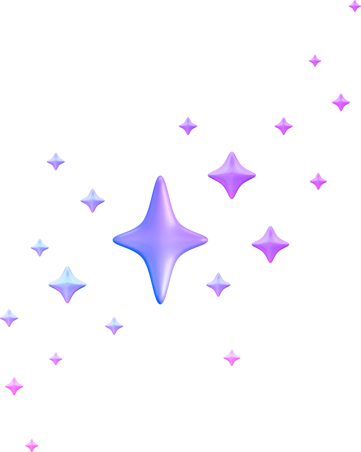 3D Neon Stars