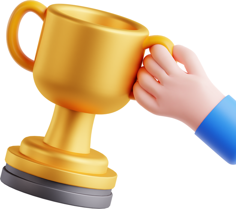 3d illustration of victorious achievement